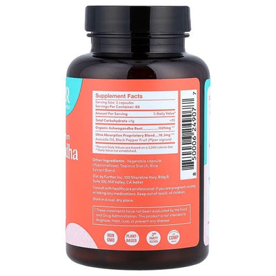 Further Food, Ashwagandha Premium. 120 cápsulas