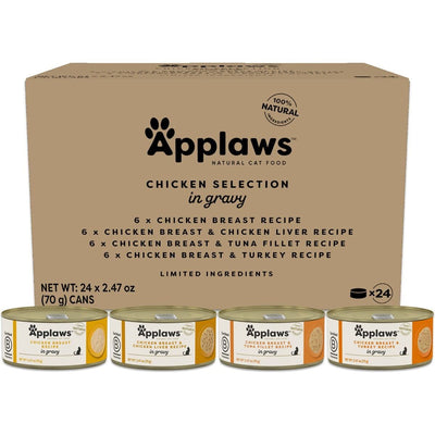 Alimento Húmedo, Pollo Selection en Gravy. 70 g, caja de 24. - Applaws