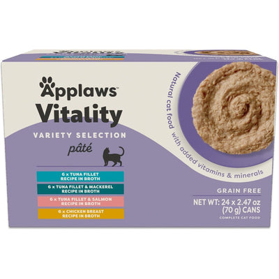 Vitality Alimento Húmedo Paté, Vitality Pollo y Seafood Variety Pack Grain Free. 70 g. - Applaws