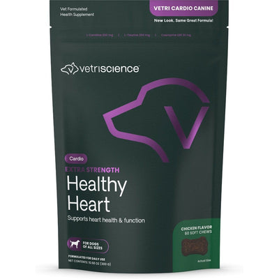 Vetri Cardio Extra Strength Heart Health Chews Supplement for, sabor Pollo. 60 chews.