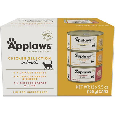 Alimento Húmedo, Pollo Selection en Broth. 156 g, caja de 12. - Applaws