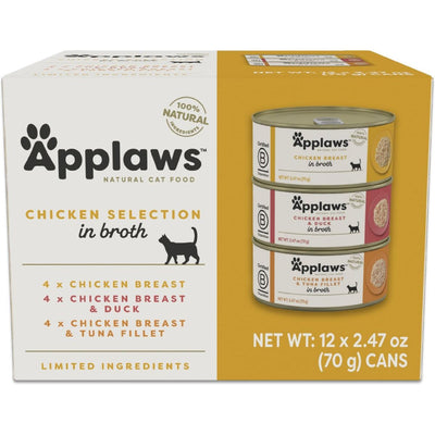Alimento Húmedo, Pollo Pack en Broth. 70 g, caja de 12. - Applaws