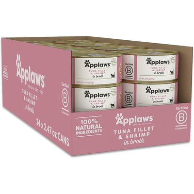 Alimento Húmedo, Filete de Atún with Camarón Cat Food. 70 g, caja de 24. - Applaws