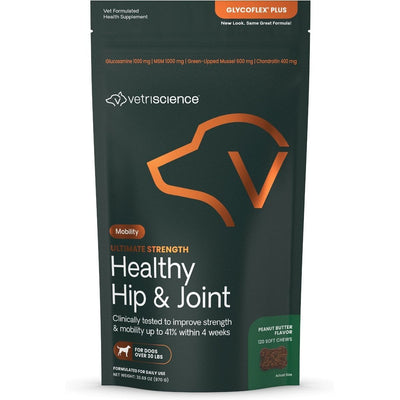 GlycoFlex Plus Ultimate Strength Hip & Joint Chews, sabor Crema de Cacahuate. 120 chews.