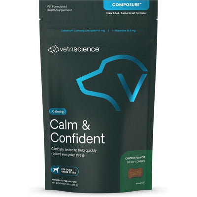 Composure Calm & Confident Thunderstorms Support Soft Chews, sabor Hígado de Pollo. 30 chews.