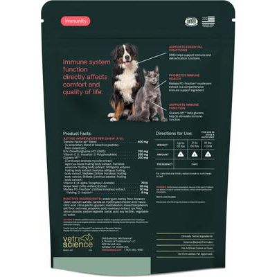 Suplemento masticable DMG Immunity Health con sabor a pollo para gatos y perros, 50 unidades