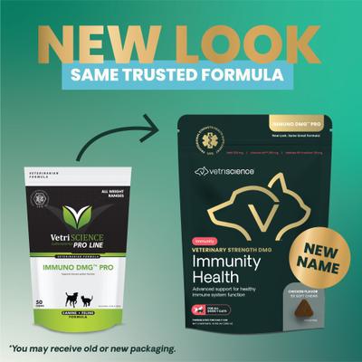 Suplemento masticable DMG Immunity Health con sabor a pollo para gatos y perros, 50 unidades