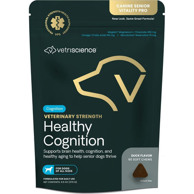 Veterinary Strength Healthy Cognition Supplement Soft Chews, sabor Pato. 60 chews.