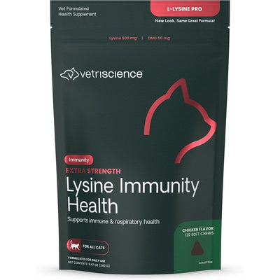 Extra Strength Lysine Immunity Health Chews Supplement, sabor Pollo. 120 chews.