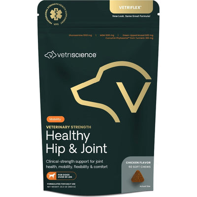 Veterinary Strength Hip & Joint Supplement Soft Chews for Larg, sabor Pollo. 60 chews.