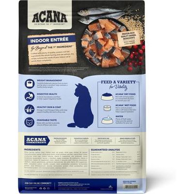 ACANA, Indoor Entrée, alimento seco para gatos de interior, varios sabores, 1.81 / 4.54 kg