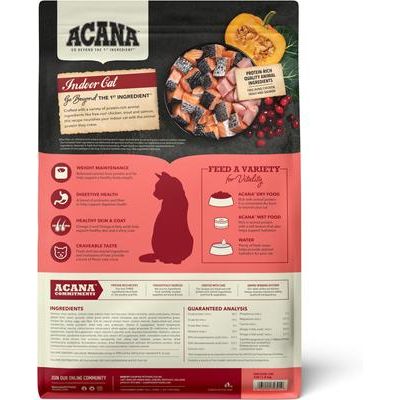 ACANA, Highest Protein Indoor Cat, pollo + trucha + salmón, alimento seco para gatos de interior, 1.81 / 4.54 kg