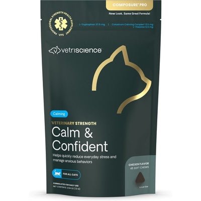 Veterinary Strength Calm & Confident Thunderstorms Support Composure Pro, sabor Pollo. 45 unidades.