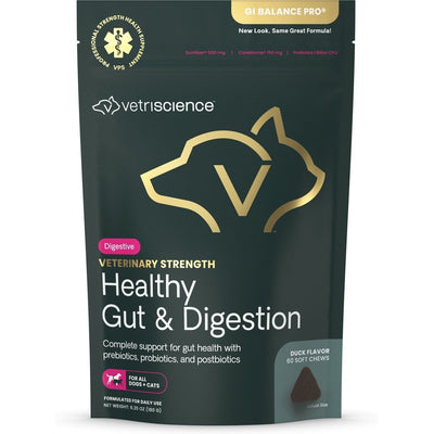 Veterinary Strength Healthy Gut & Digestion Soft Chews Digestive, sabor Pato. 60 chews.