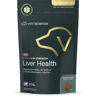Veterinary Strength Liver Health Hepaticlear Pro Soft Chews Liver, sabor Pollo. 60 chews.