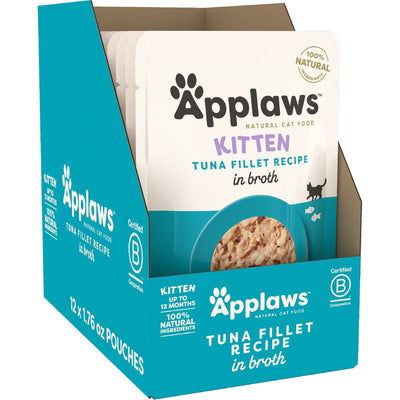 Kitten Alimento Húmedo, Kitten Filete de Atún en Broth. 50 g, caja de 12. - Applaws