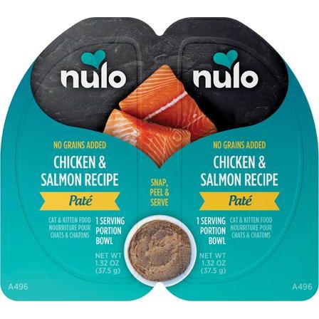 Nulo, Split Cup Patés Chicken, Whitefish & Tuna, Pollo + Pescado Blanco + Atún, Sin Granos, Gatos y Gatitos, 75 g × 10 twin-packs