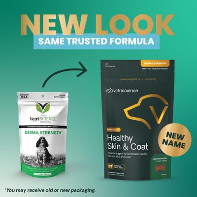Masticables blandos Derma Strength para la piel y el pelaje de perros, 70 unidades