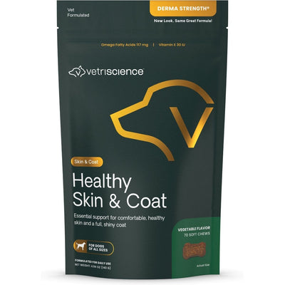Derma Strength Soft Chews Skin & Coat Supplement. 70 chews.