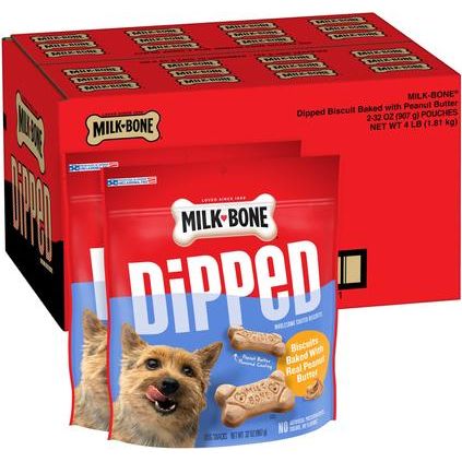 Galletas crujientes para perros bañadas en yogur de vainilla, bolsa de 12 oz, caja de 4