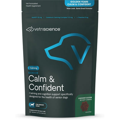 Golden Years Senior Calm & Confident Thunderstorms Support Chews, sabor Pollo. 60 chews.