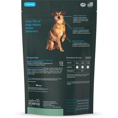 Golden Years Senior Calm & Confident - Masticables con sabor a pollo y calostro, suplemento calmante y para la salud cerebral de perros mayores, 60 unidades