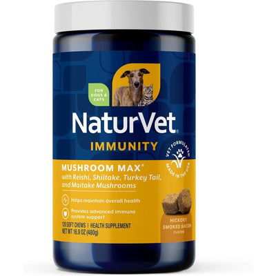 Mushroom Max Immunity Supplement, sabor Tocino Ahumado Hickory. 120 unidades.