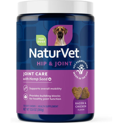 Joint Care with Hemp Hip & Joint Supplement, sabor Tocino y Pollo. 120 unidades.