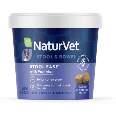 Stool Ease Stool & Bowel Soft Chews Supplement, sabor Tocino y Pollo. 40 chews.
