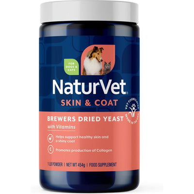 Brewers Dried Yeast with Vitamins Skin & Coat Supplement jar. 454 g.