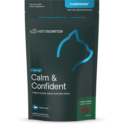 Composure Calm & Confident Thunderstorms Support Soft Chews Calming, sabor Trucha. 30 chews.
