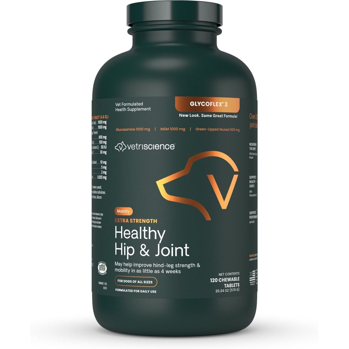 GlycoFlex Stage III Tablets Joint Supplement, sabor Pollo. 120 tabs.