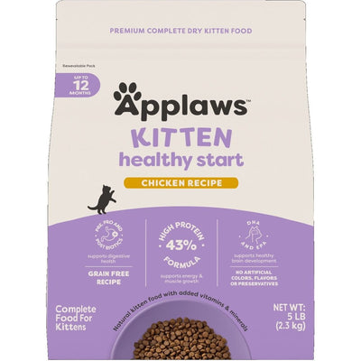 Healthy Start Kitten Alimento Seco, Healthy Start Complete y Balanced Pollo Recipe High Protein. 2.27 kg. - Applaws