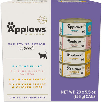 Alimento Húmedo, Variety Selection en Broth. 156 g, caja de 20. - Applaws