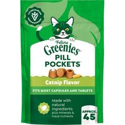 Pill Pockets Soft Treats para Gatos, Catnip