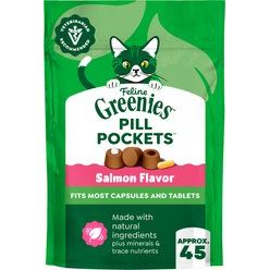 Pill Pockets Soft Treats para Gatos, Salmon