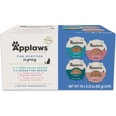 Alimento Húmedo Pots, VP Pescado Selection Gravy Pots en Gravy. 60 g, caja de 16. - Applaws