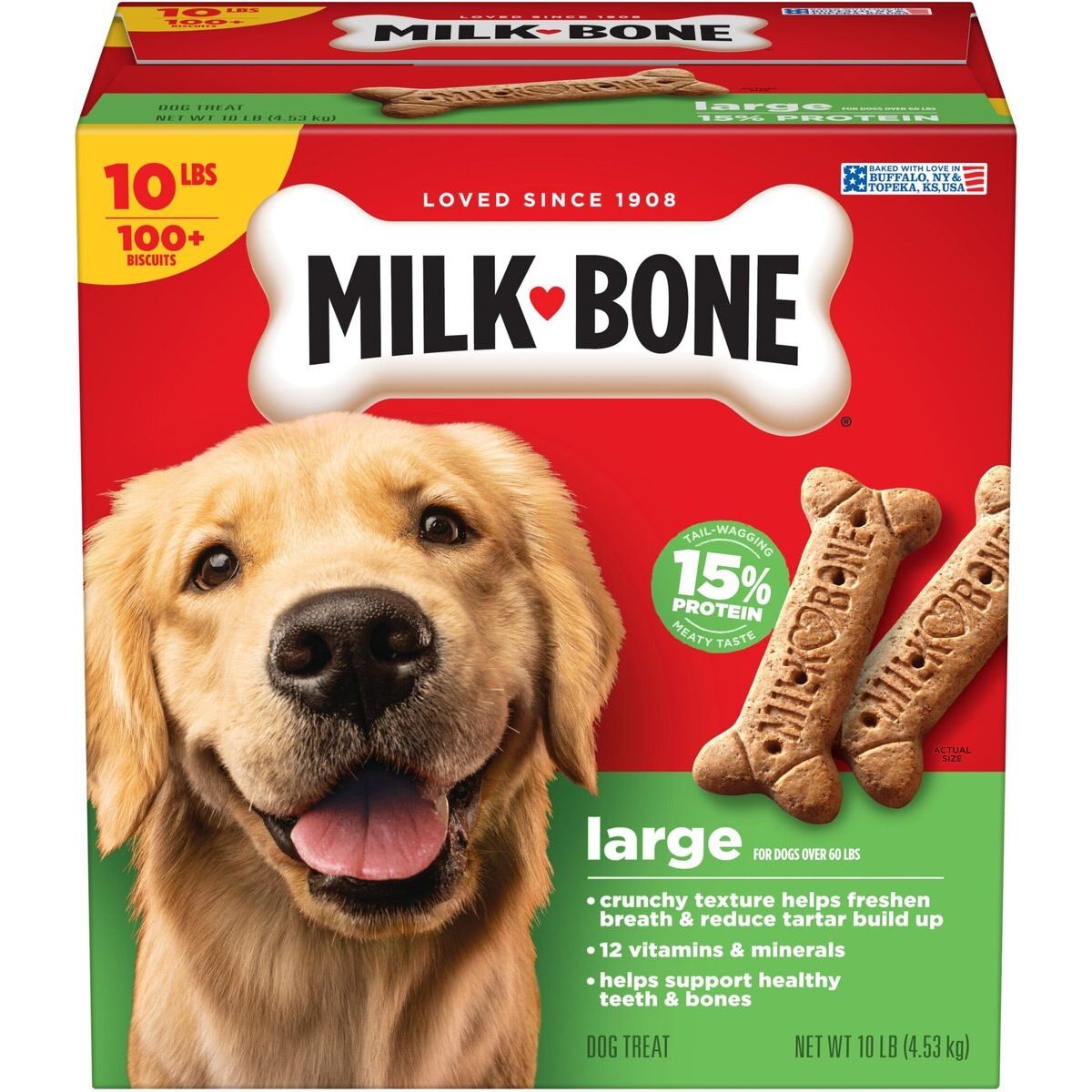 Original Crunchy Large Biscuits. 4.54 kg. - Milk-Bone