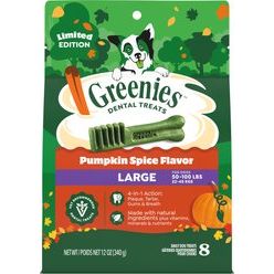 Premios Dentales Natural Large para Perros, Pumpkin Spice