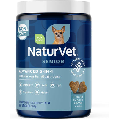 Senior Advanced 5-in-1 Support Tail Mushroom, Ginko Biloba, Coenzyme Q10 & Luti, sabor Pavo. 1 unidad.