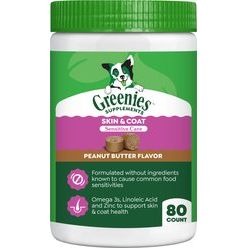 Suplemento Skin & Coat Soft Chews para Perros, Real Peanut Butter