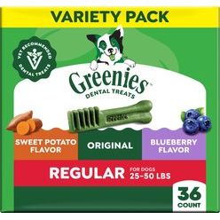 Natural Dental Care Regular Size Sweet Potato Original Chicken & Blueberry Dental Dog