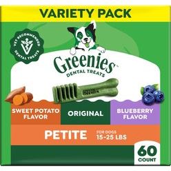 Natural Dental Care Petite Size Sweet Potato Original Chicken & Blueberry Dental Dog T