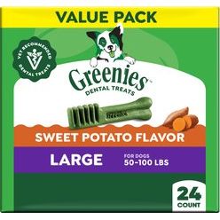 Premios Dentales Natural Large para Perros, Sweet Potato