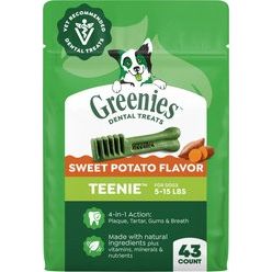 Premios Dentales Natural Teenie para Perros, Sweet Potato