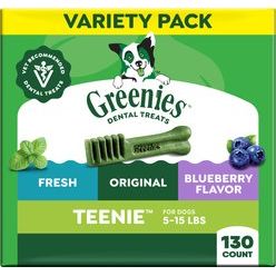 Variety Pack Natural Teenie Dental Dog Treats, 130 count