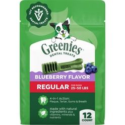 Premios Dentales Natural Regular para Perros, Blueberry