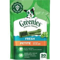 Premios Dentales Natural Petite para Perros, Fresh Spearmint
