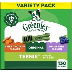 Natural Dental Care Teenie Size Sweet Potato Original Chicken & Blueberry Dental Dog T