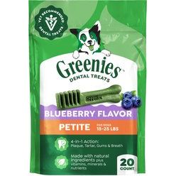 Premios Dentales Natural Petite para Perros, Blueberry